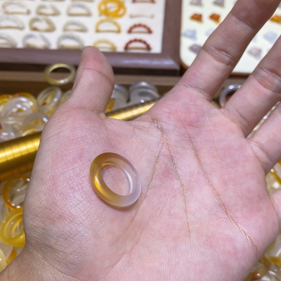 玛瑙/玉髓合金戒指58号港10