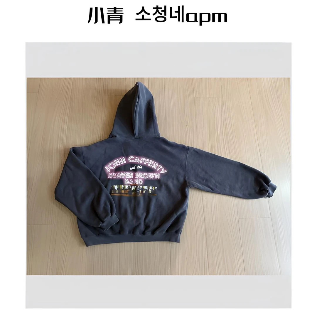 韩国东大门 公鸡/ and the亮灯窗户连帽加绒卫衣外套【加绒!加绒!】