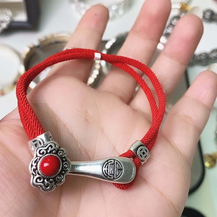 石英石纯铜手链手