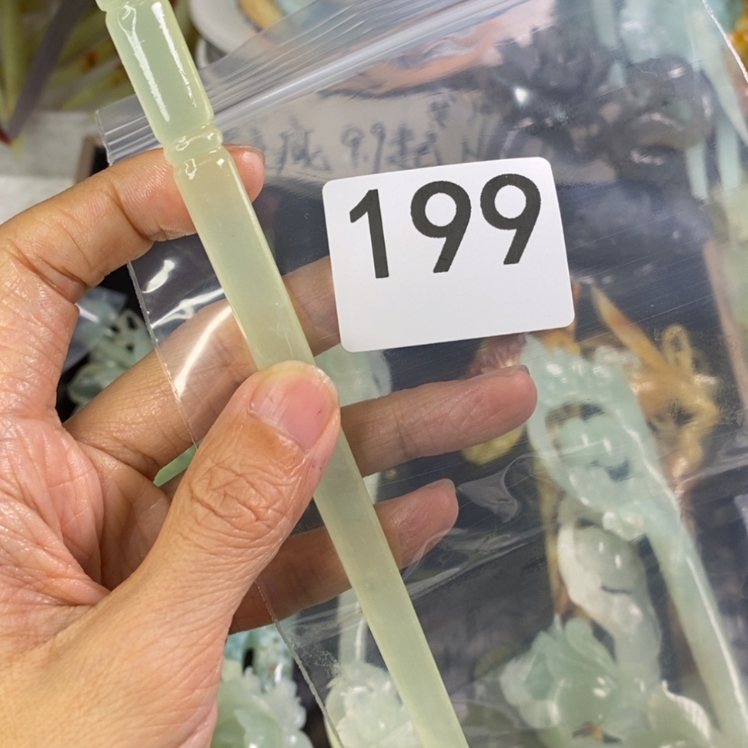 【闪购商品】岫玉发饰未镶嵌梦****下