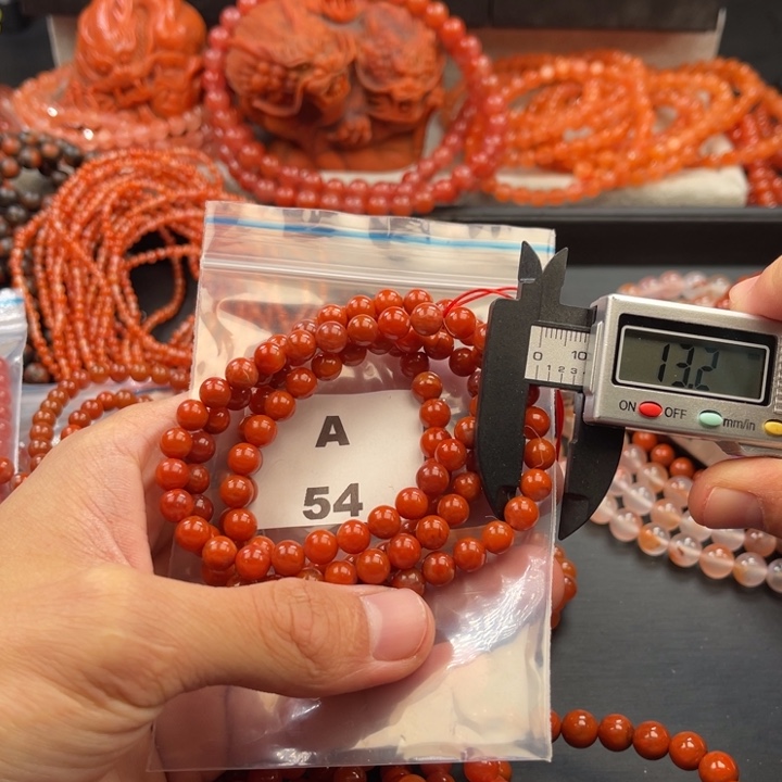 南红玛瑙未镶嵌多样性发货默认微瑕称重6mm