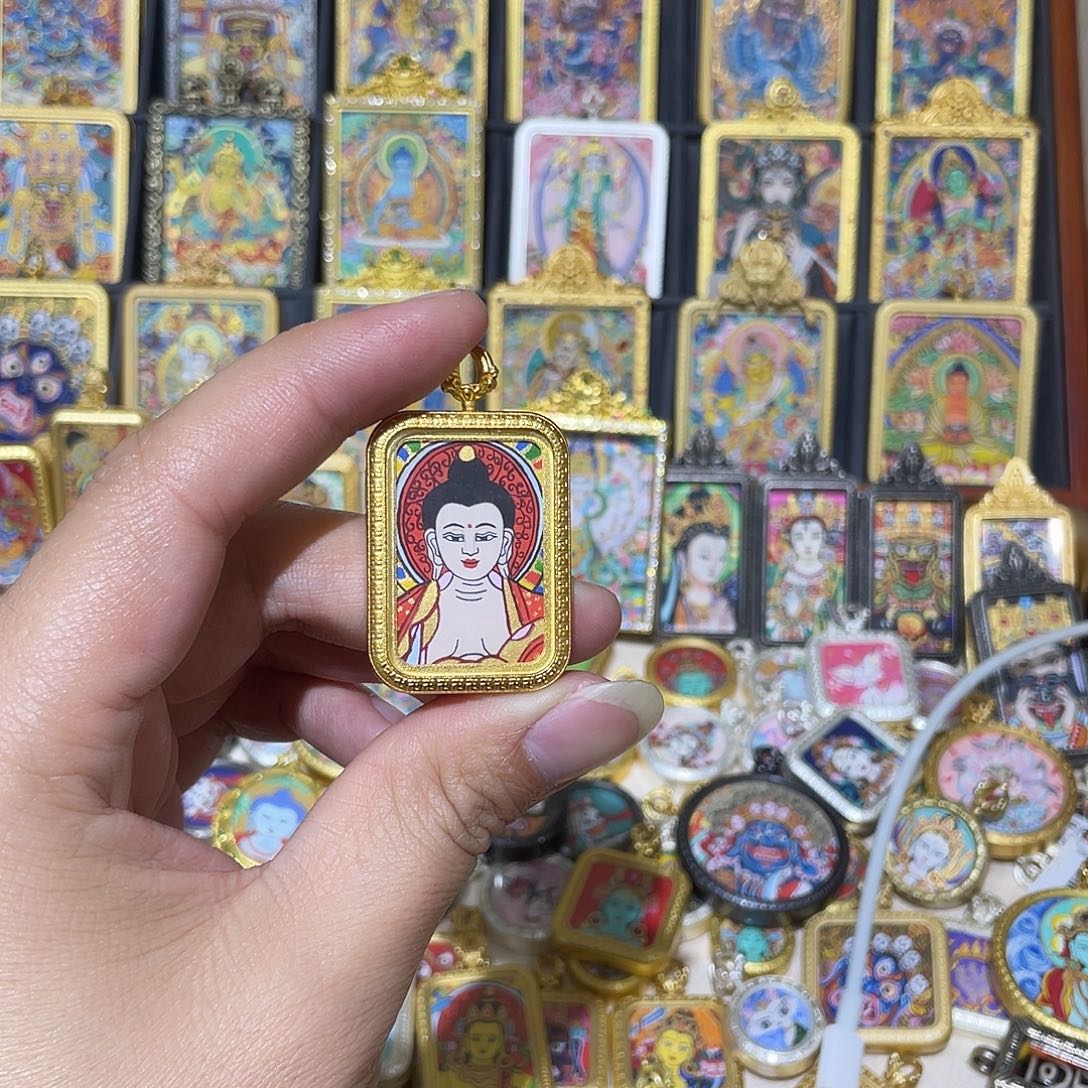 梵***心吊坠丰聚手绘阿泥