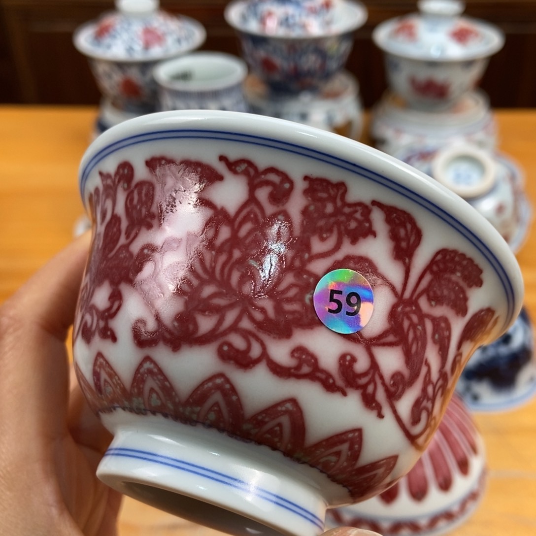 手绘现代茶具非古董