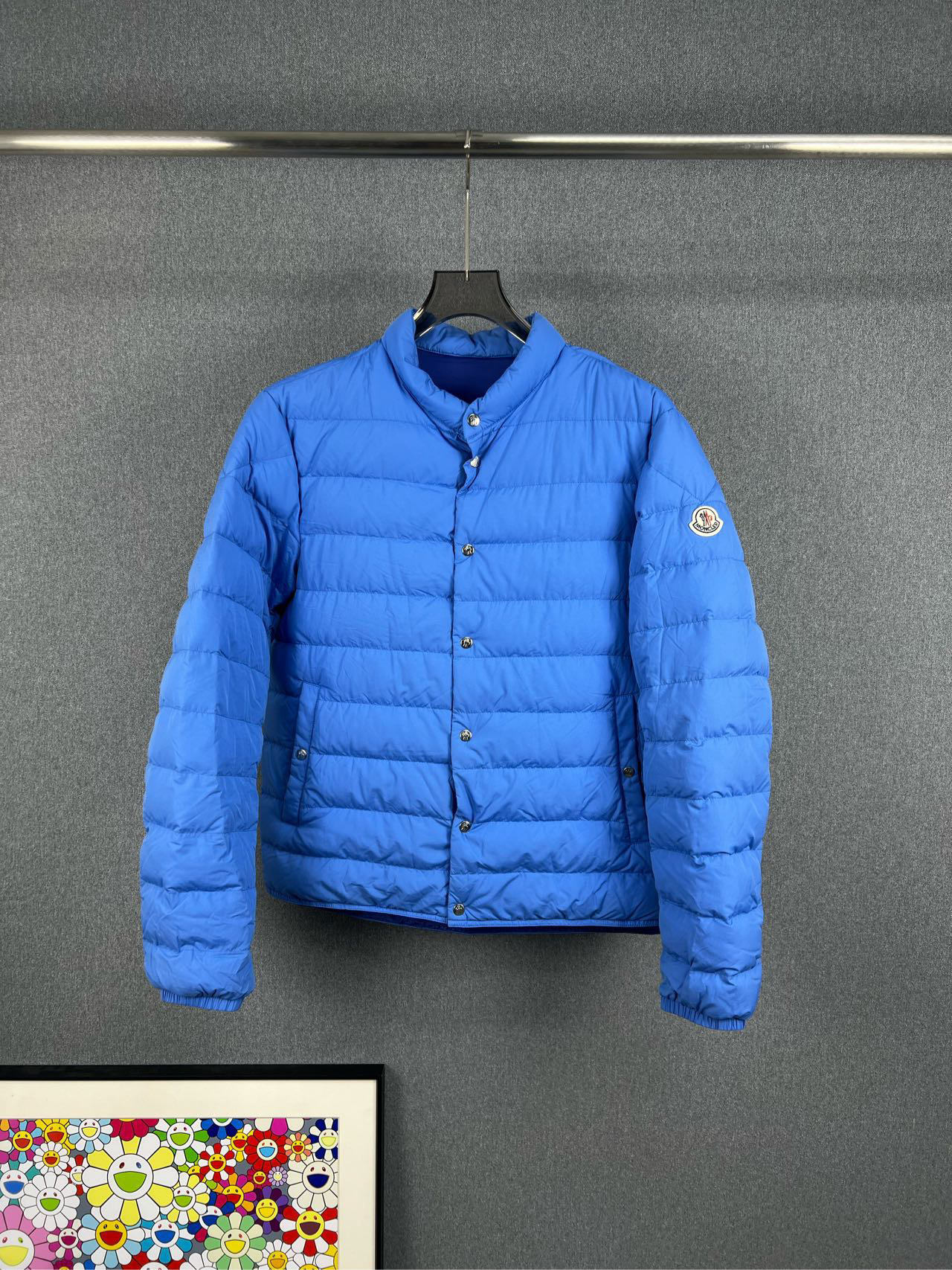 99新 MONCLER 盟可睐袖标LOGO羽绒服 3码 99新A11782