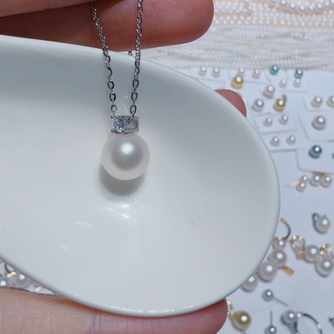 淡水珍珠颈饰银S925镶嵌180