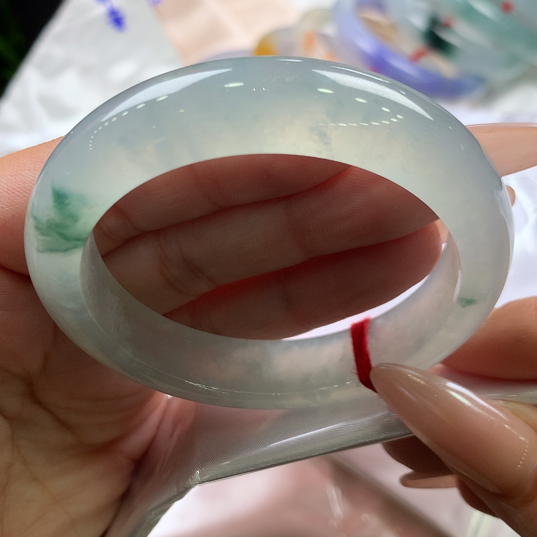 翡翠未镶嵌手镯54.6正完美