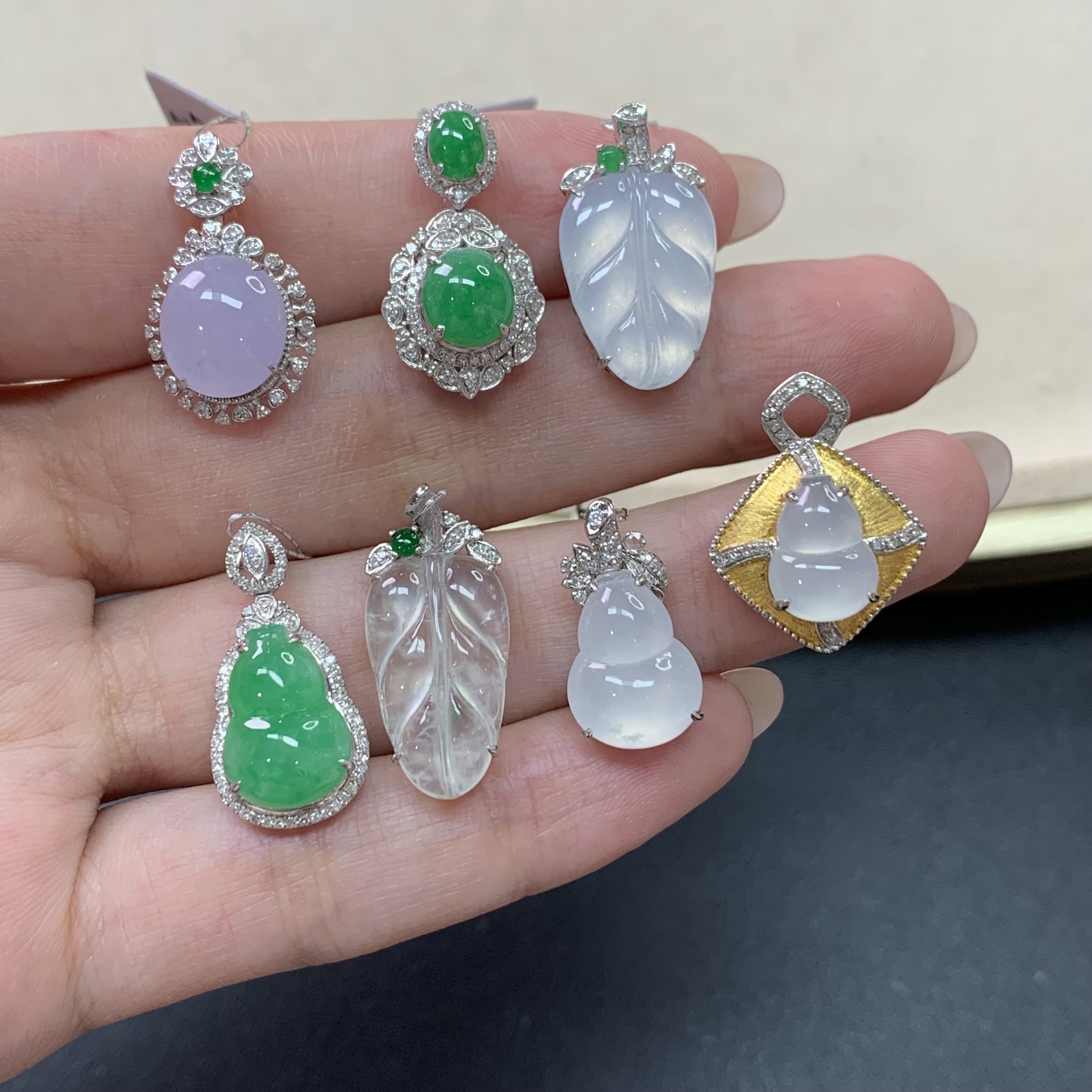 【小雪臻选】翡翠吊坠-18k金镶嵌-多样性发货一件-AL05|CXQ21