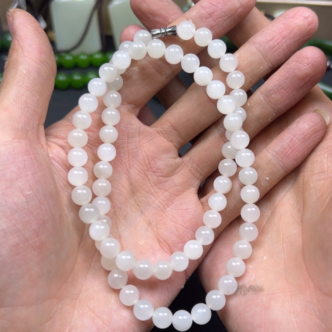 和田玉颈饰未镶嵌羊脂玉妈妈链多样性拍一发一