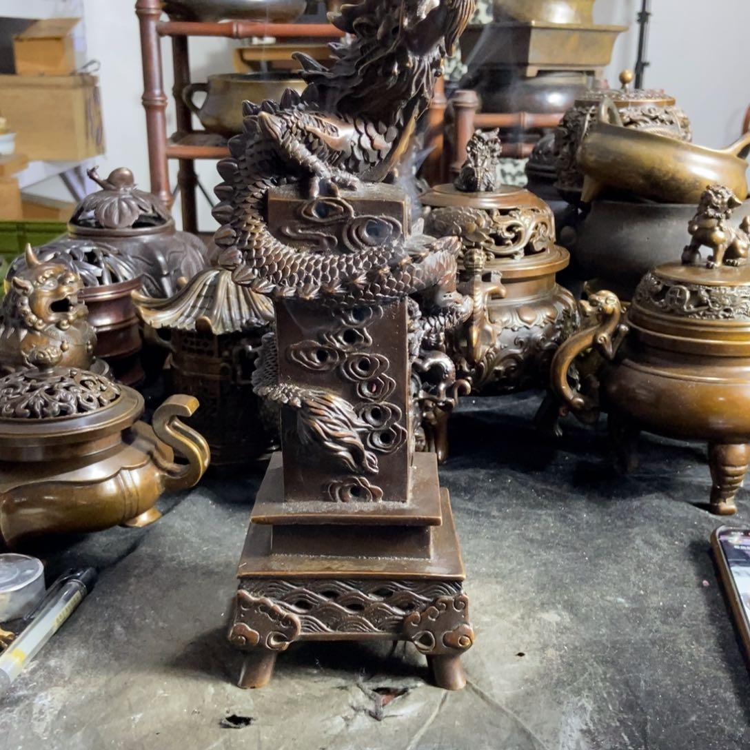 铜器工艺品摆件香炉摆件