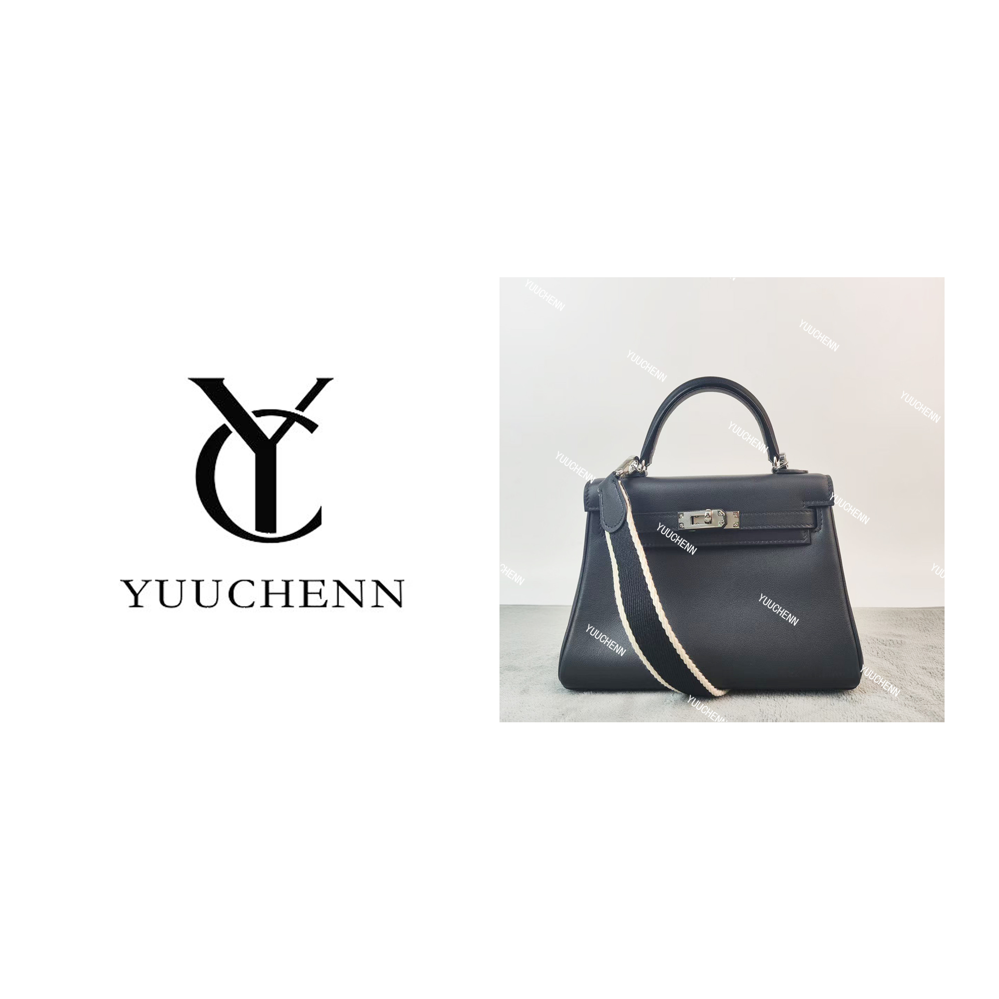 YUUCHENN/19cm原创设计高定真皮包HH6673
