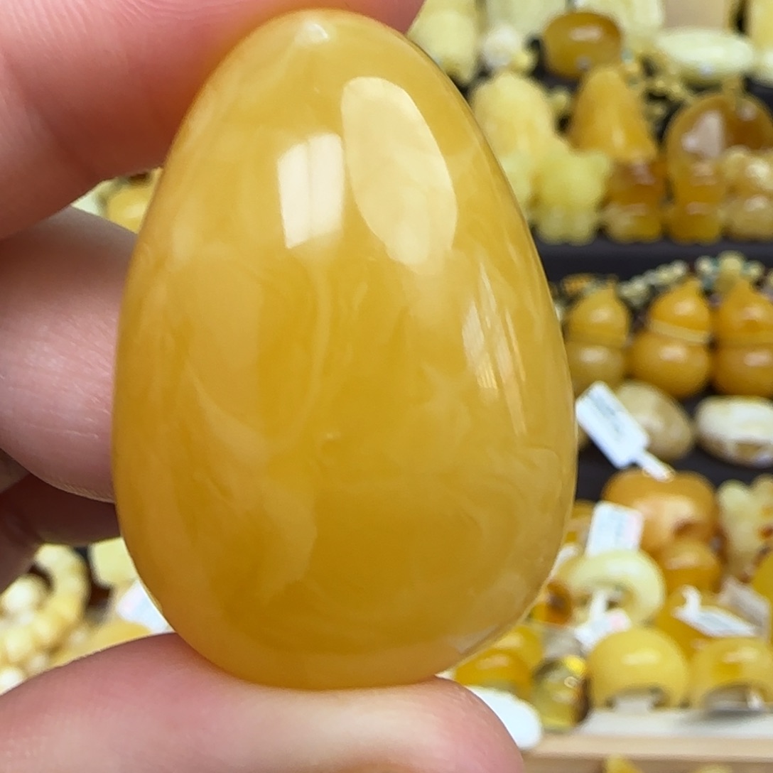 蜜蜡吊坠(不含链)未镶嵌天然俄料蜜蜡水滴吊坠