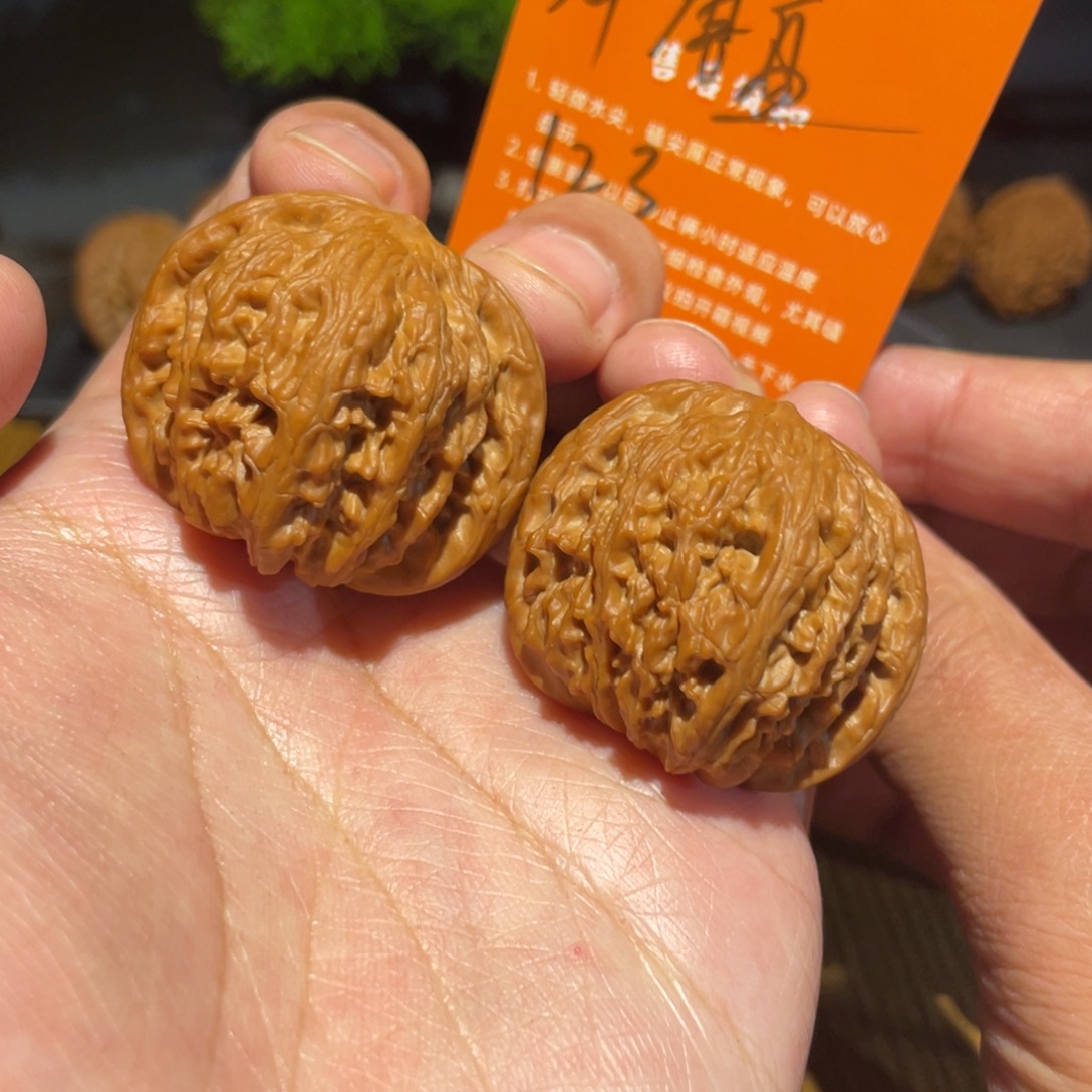 把件文玩核桃39山地磨盘全品红皮打底123