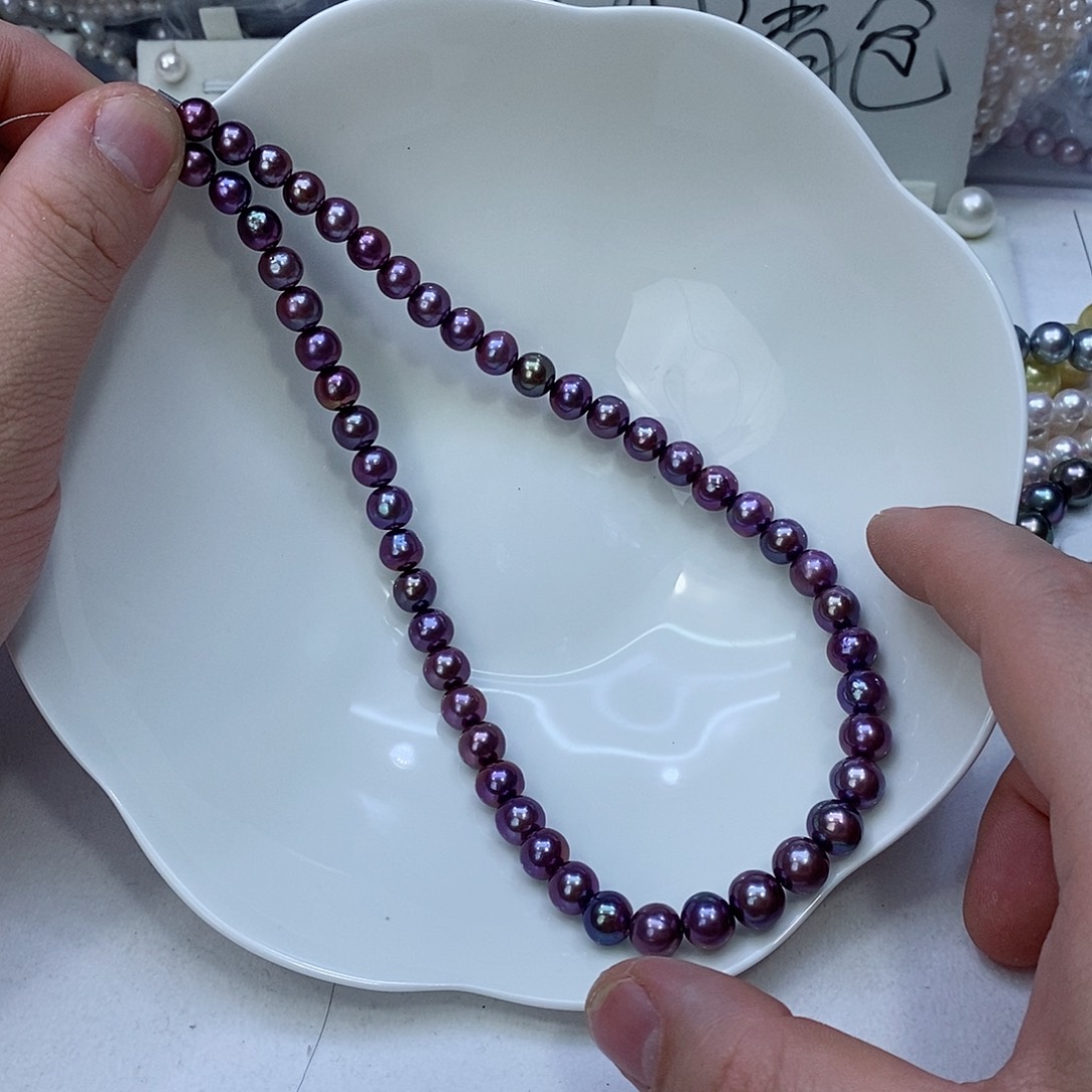 淡水珍珠颈饰银S925镶嵌