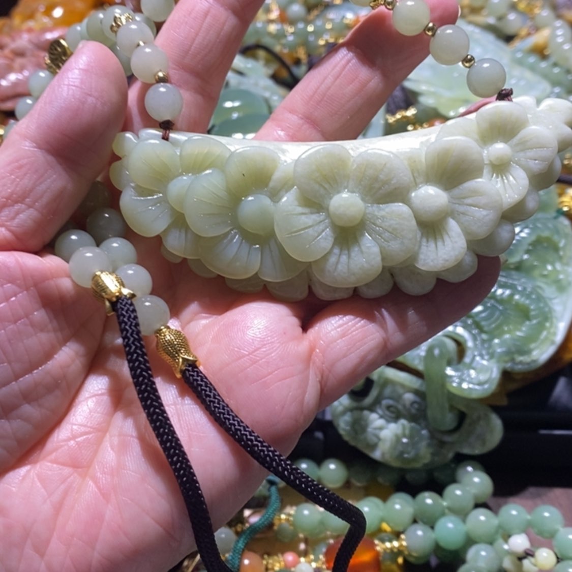 【闪购商品】岫玉毛衣链未镶嵌