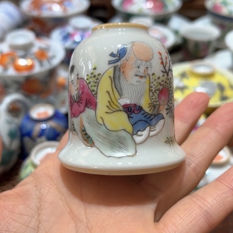 手绘茶杯盖碗壶承陶瓷