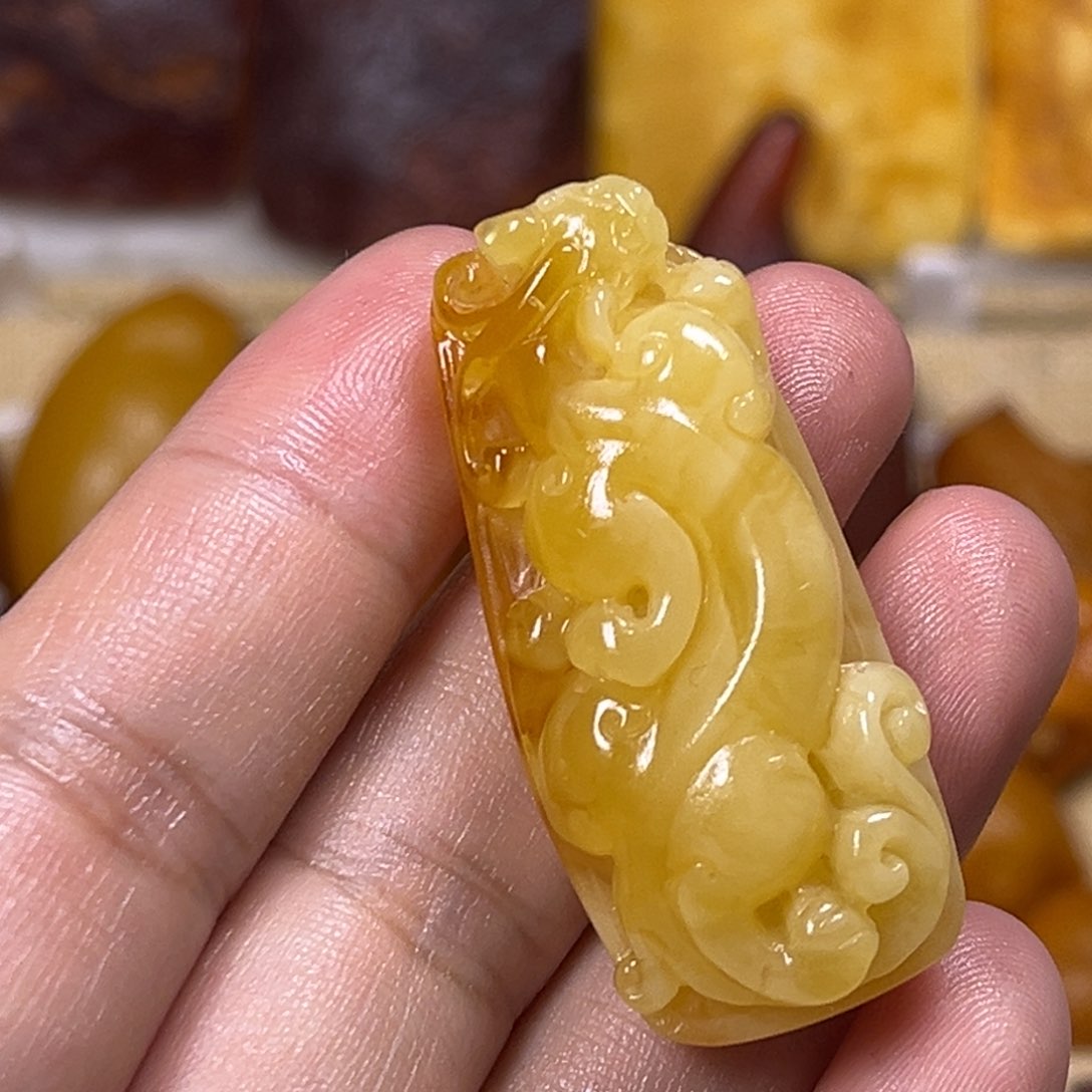 琥珀裸石未镶嵌琥珀蜜蜡