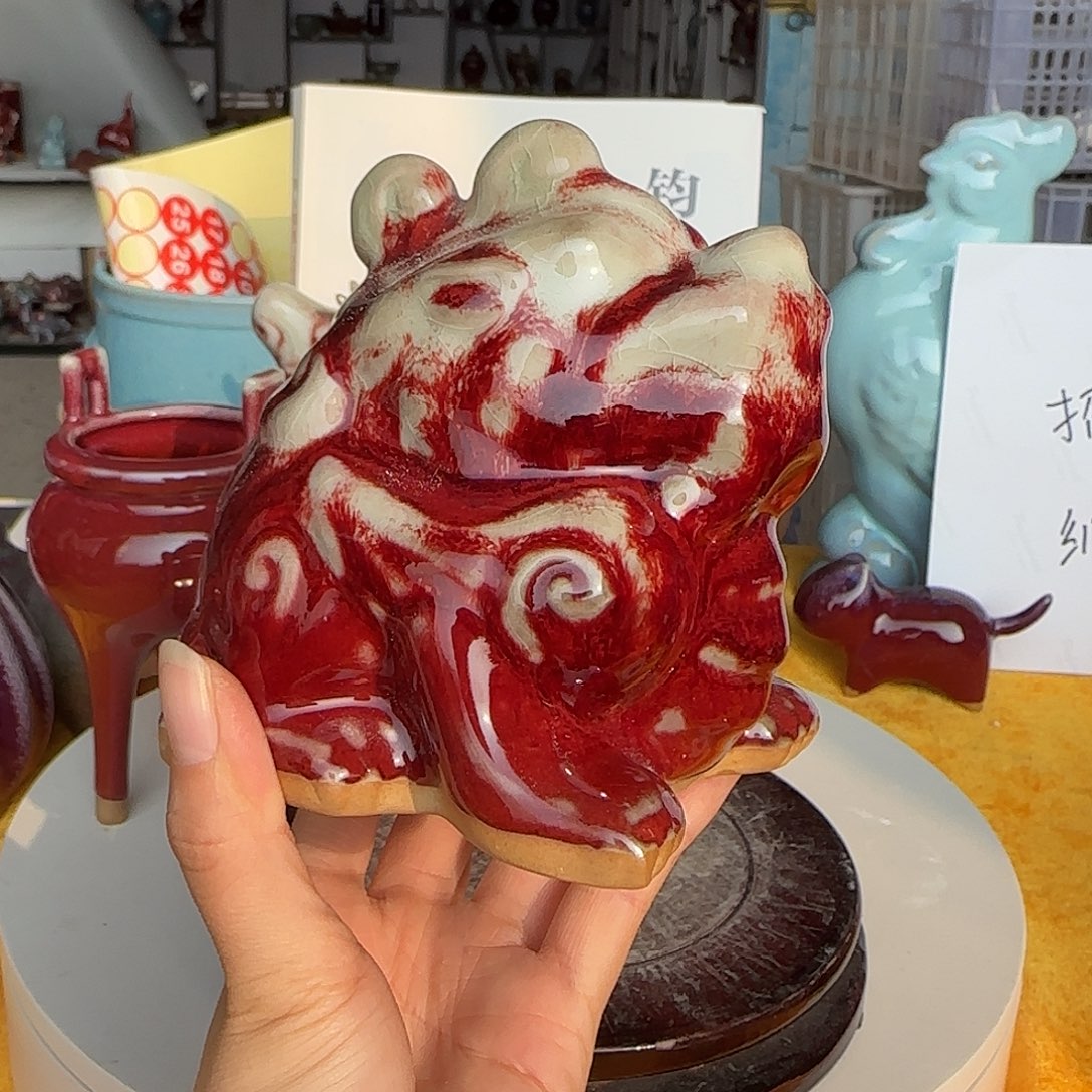 摆件陶郑家钧窑摆件