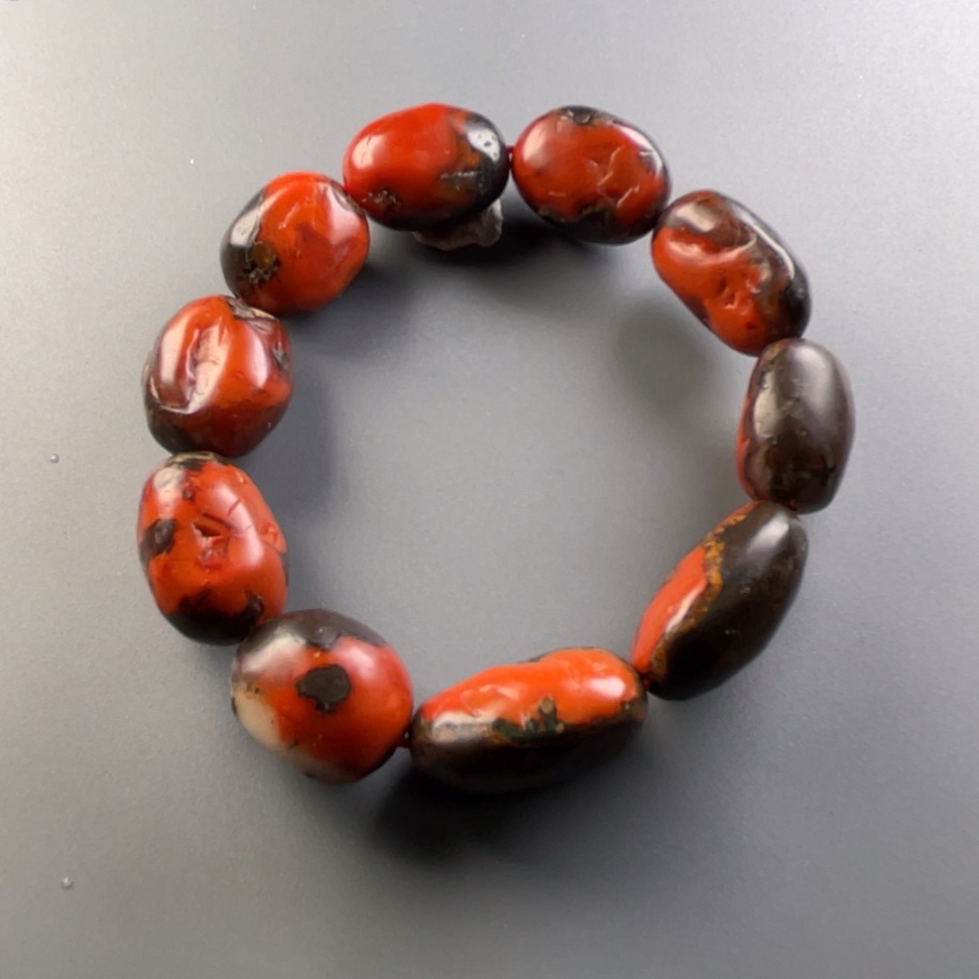 南红玛瑙天然原矿杨柳阿东寨老南红随形单圈未镶嵌