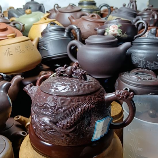 茶壶紫砂宜兴原矿铁血红砂柴烧手工350cc紫砂壶