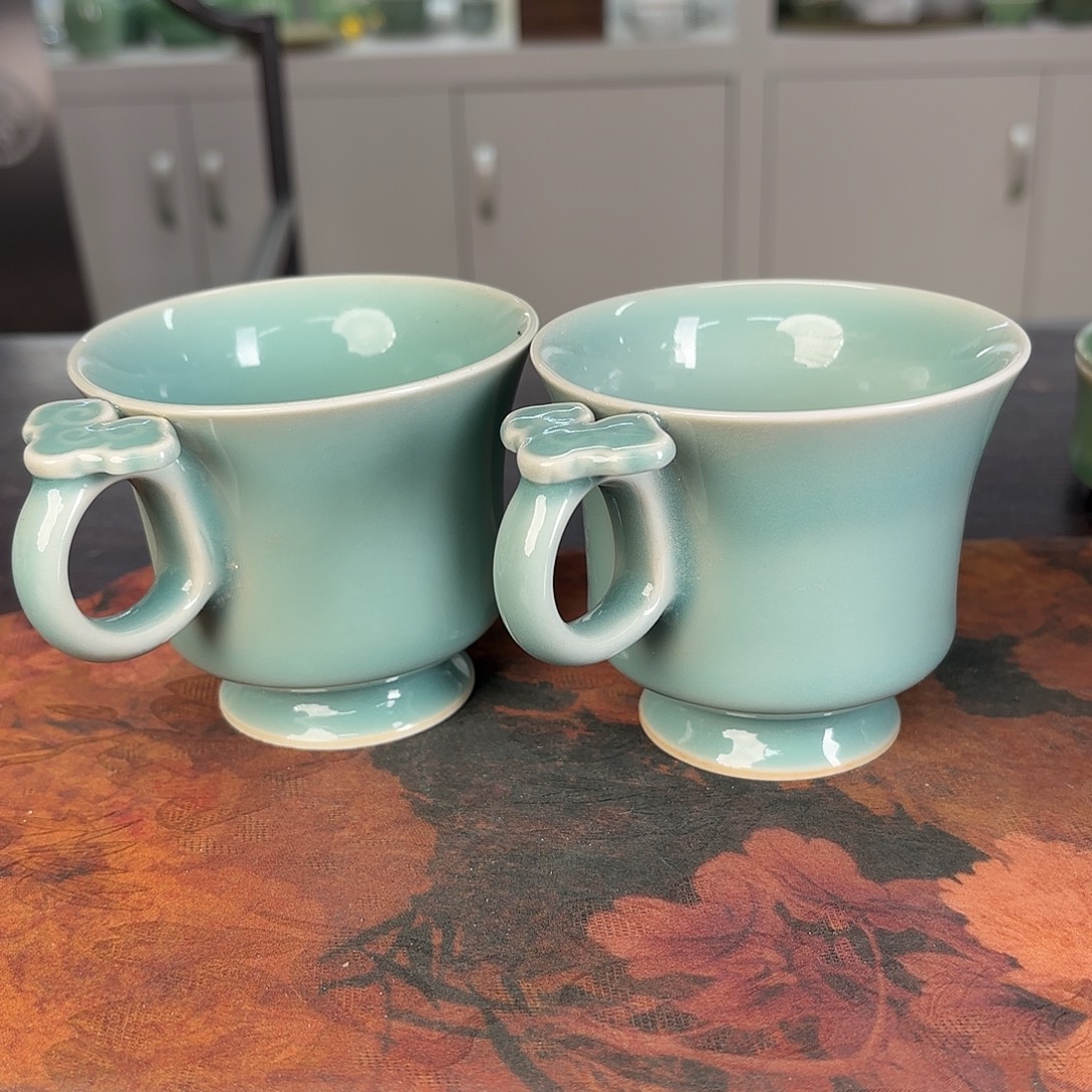龙泉云间青瓷小米茶器