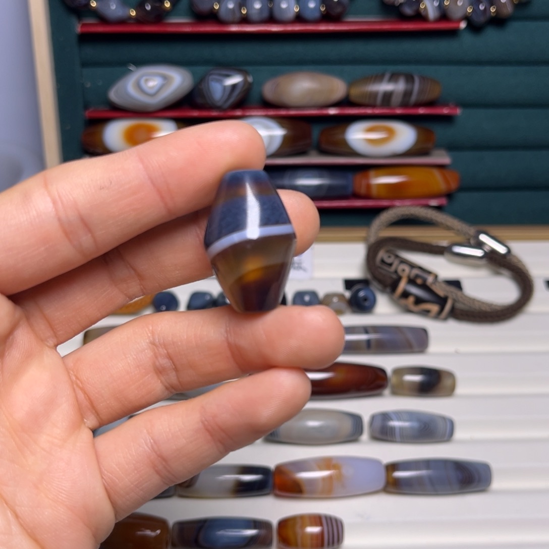 ＂***天玛瑙/玉髓合金颈饰