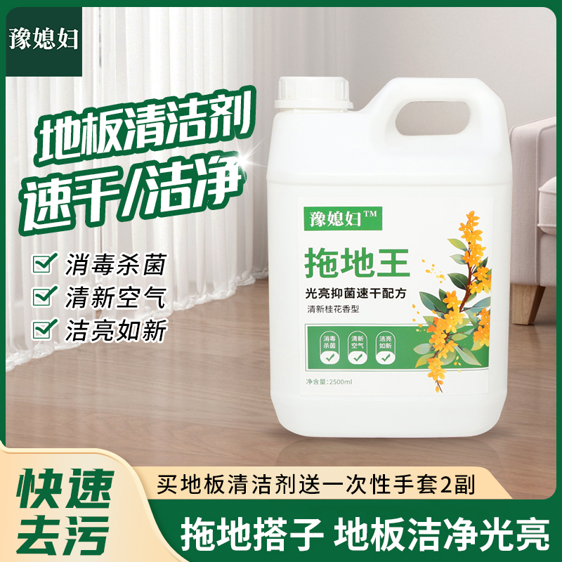 地板清洁剂家用室内卫生间酒店地面去污拖地两用大桶桂花香去油