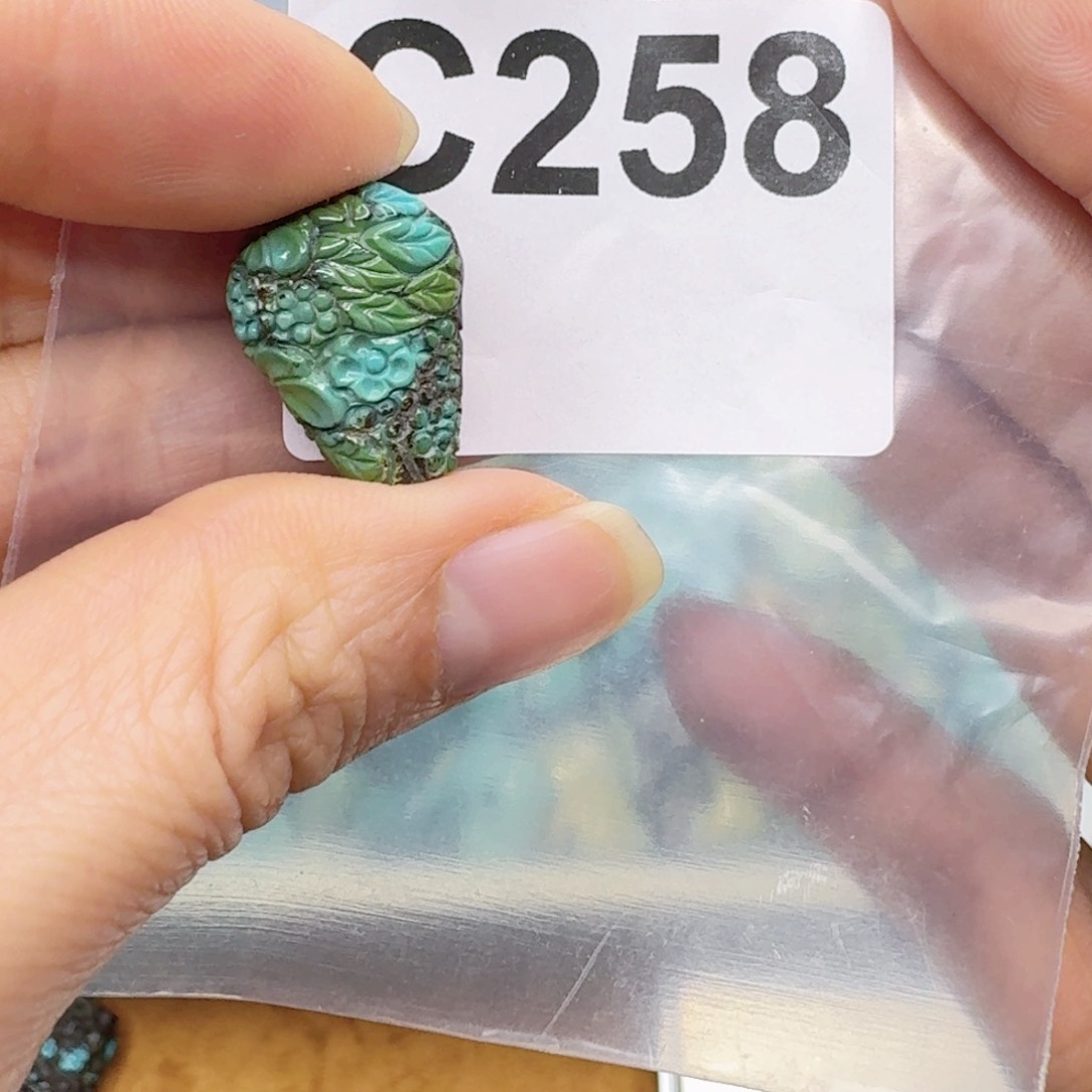 未镶嵌绿松石三通挂件凡****了