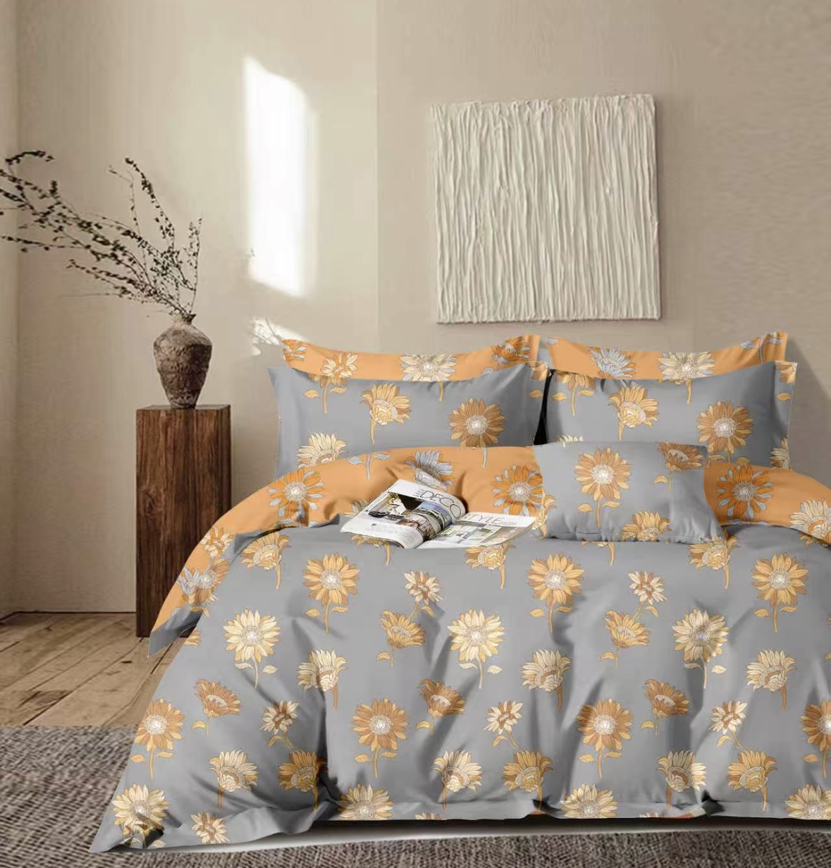 （太阳花-双人被罩）尺寸2×2.3 娅嫲风系列 亲肤 柔软 透气