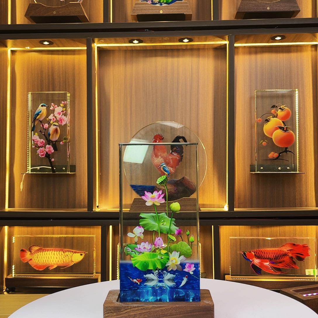 【闪购商品】人造水晶陈****锅荷花