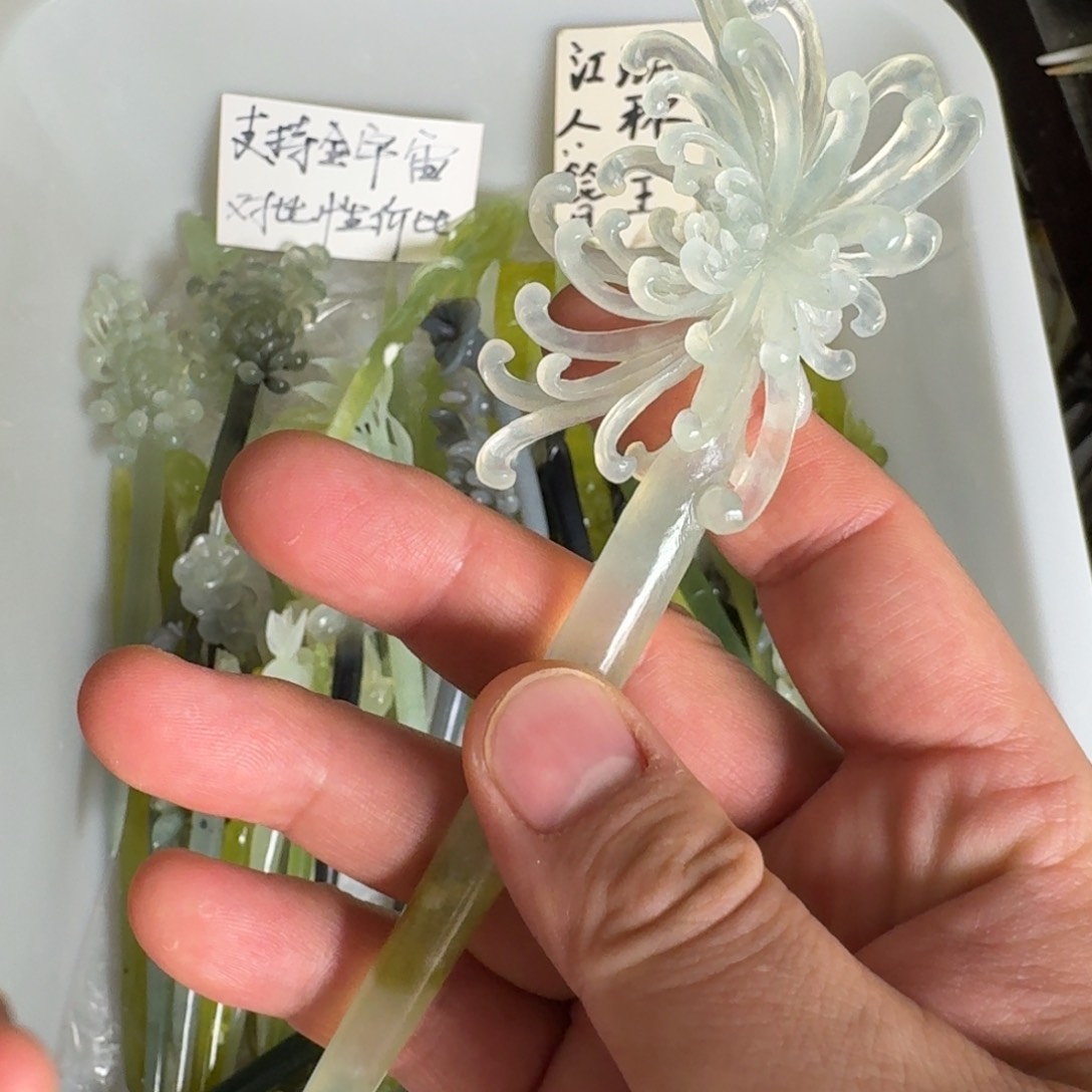 岫玉发饰未镶嵌明君玉簪贼拉好看