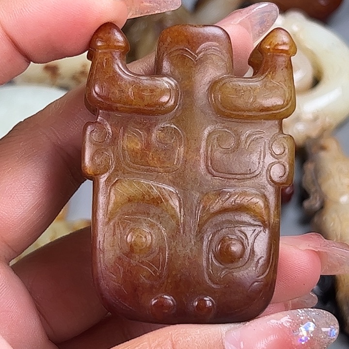 和田玉未镶嵌颈饰木*生