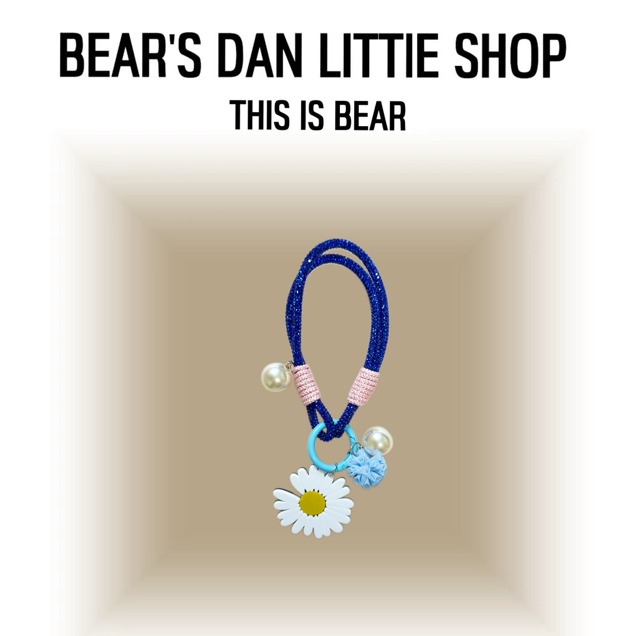 This is Bear•设计师原创包包挂件/手机挂饰/车挂/蓝色钻绳花花