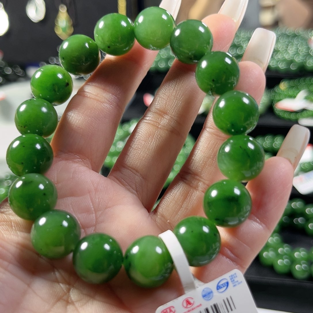 和田玉（碧玉）手链未镶嵌13