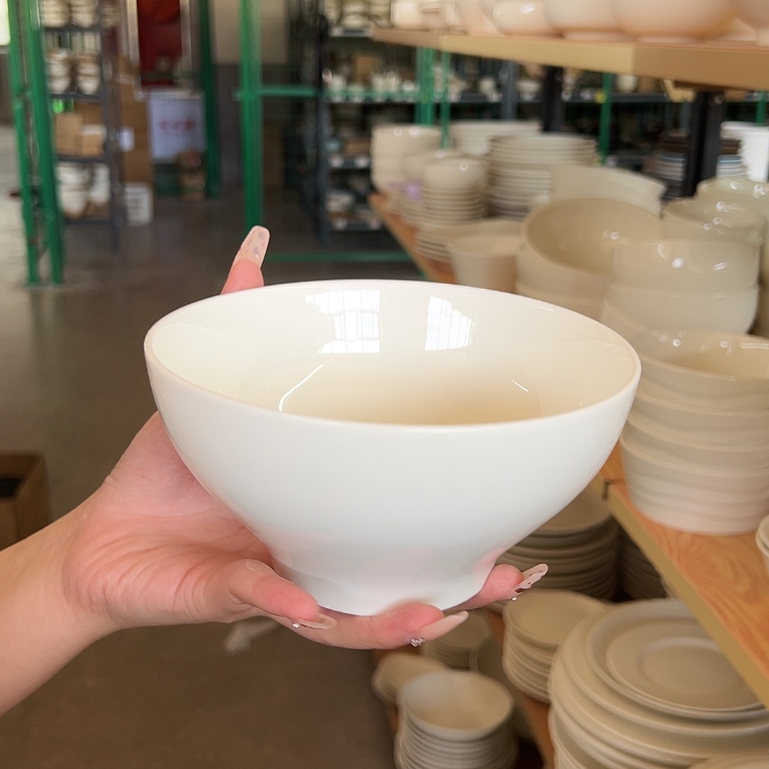 新骨瓷22微瑕6寸暖白水果碗