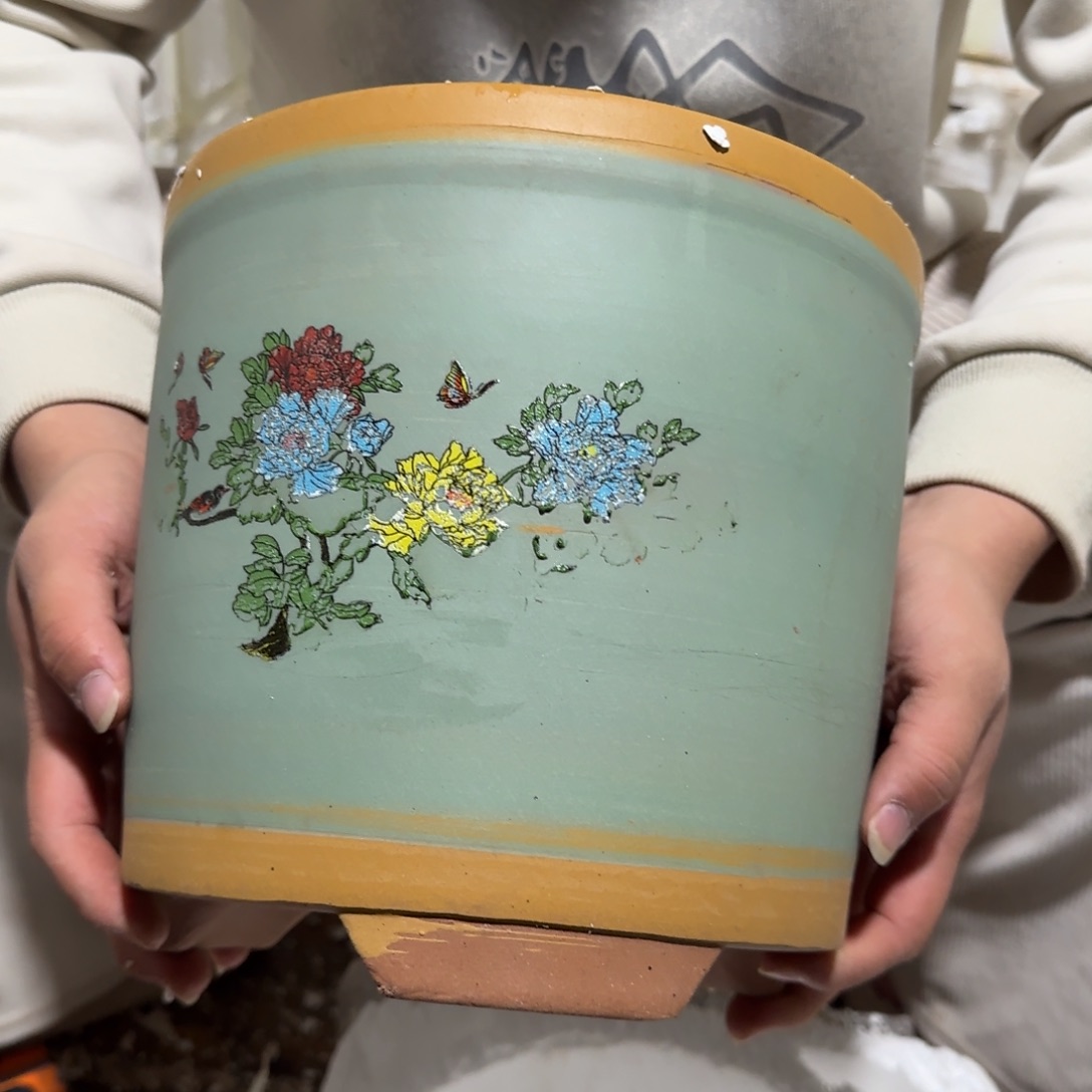 花盆紫砂口径24.22高