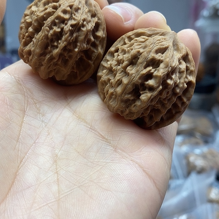 文玩核桃把件36蜡皮黄杆