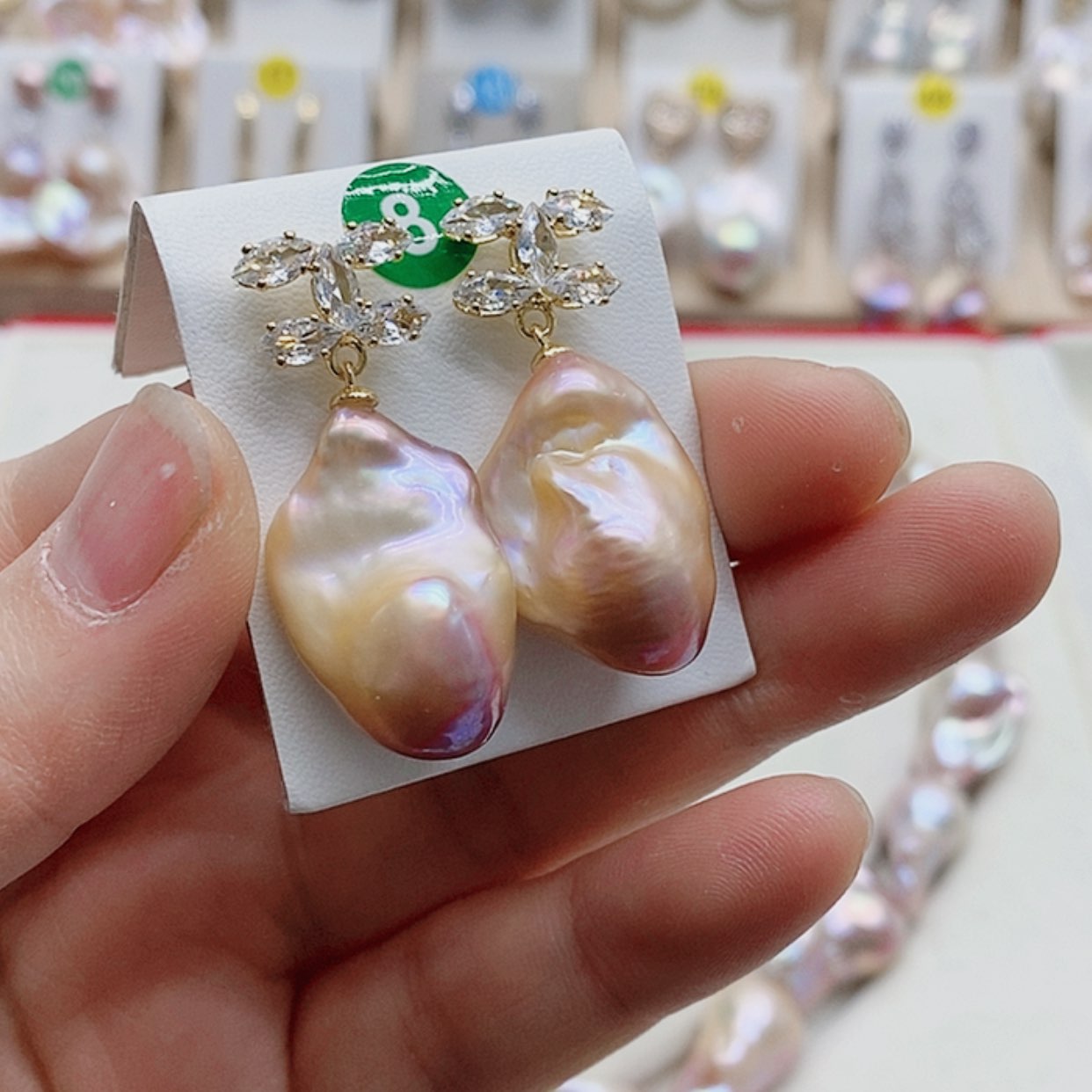 【闪购商品】淡水珍珠耳饰银S925镶嵌