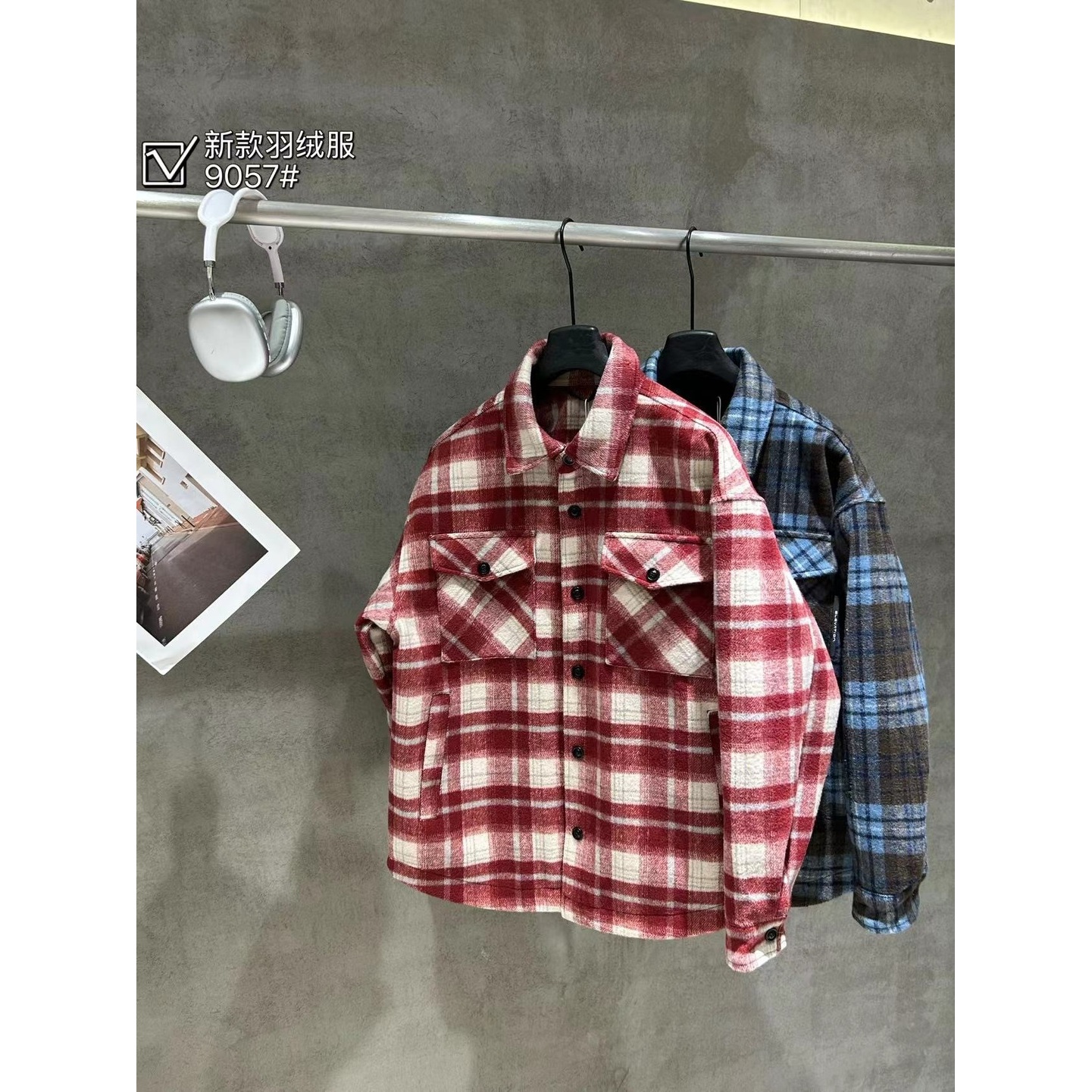 品牌撤柜 9057 潮牌休闲时尚户外羽绒服