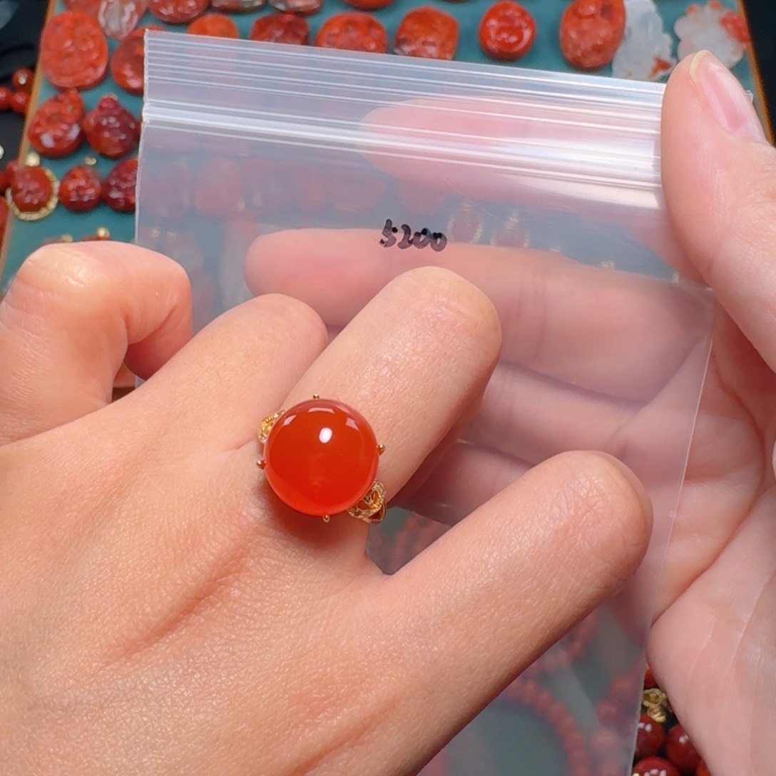 南红玛瑙南红银S925镶嵌