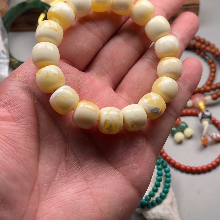 琥珀手链未镶嵌琥珀蜜蜡单圈手串