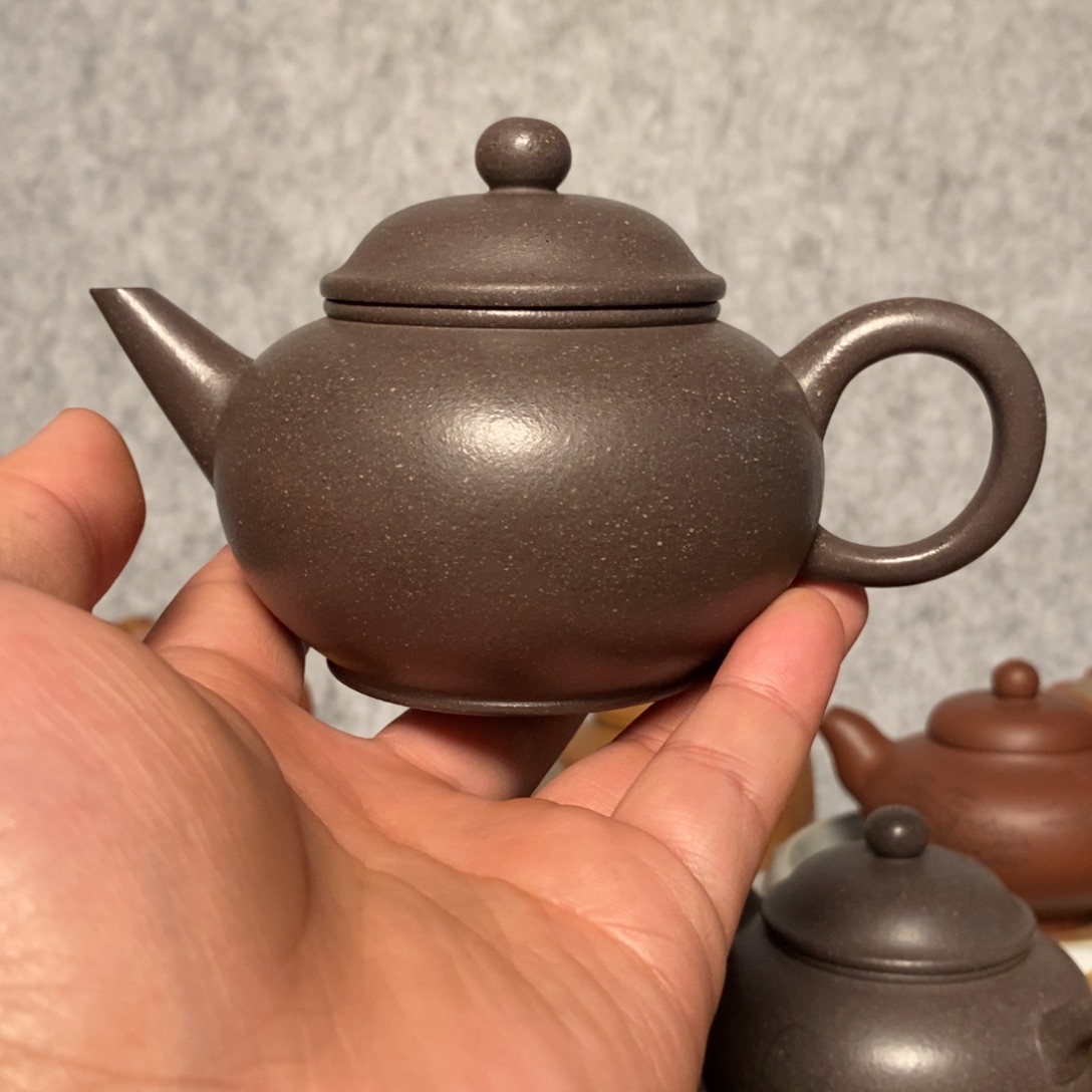 紫砂茶壶永****？原矿天青水平壶230cc