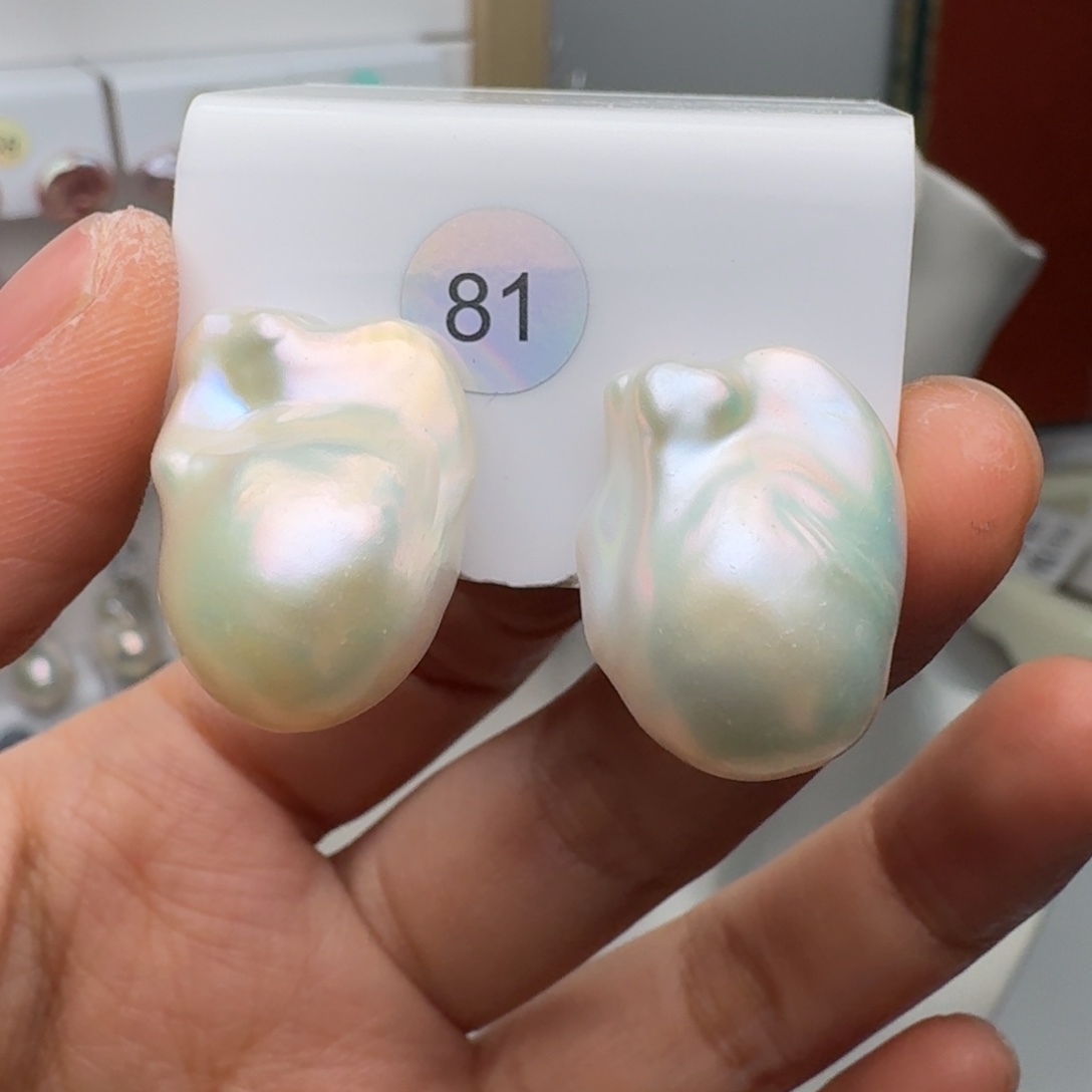 戏***羁耳饰银S925镶嵌淡水珍珠