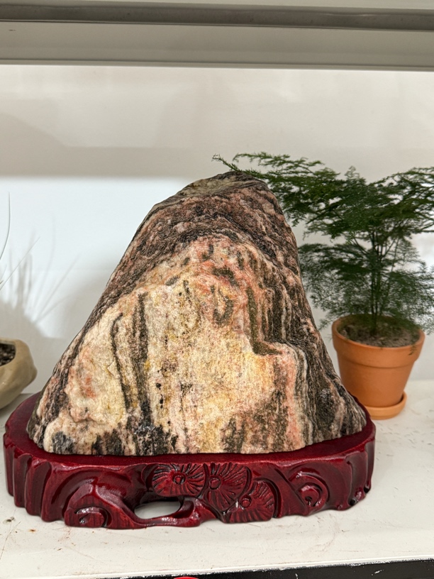 平安石靠山石奇石办公室客厅装饰摆件