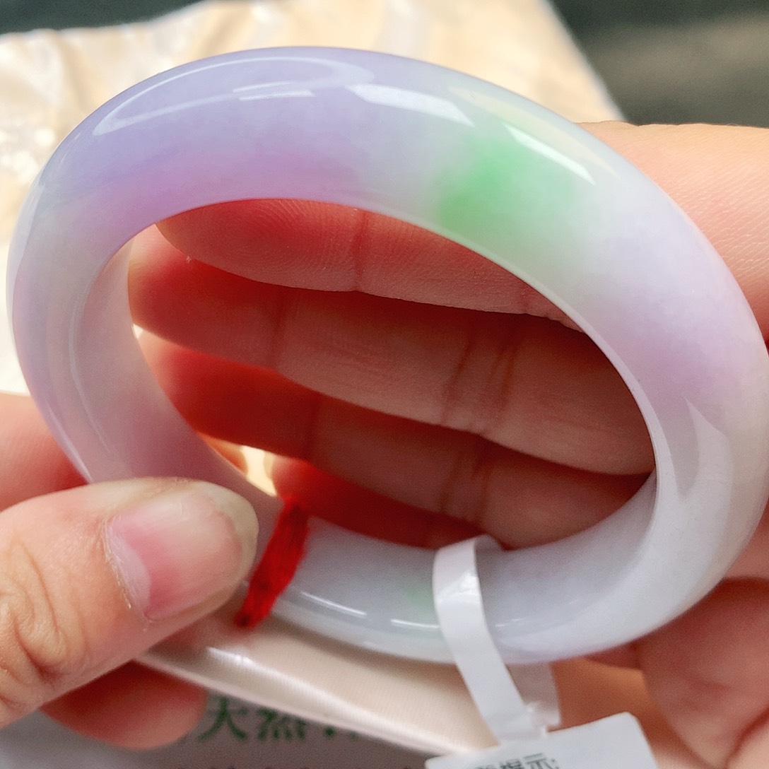 未镶嵌手镯翡翠缅甸纯天然A货翡翠老坑春带彩166号