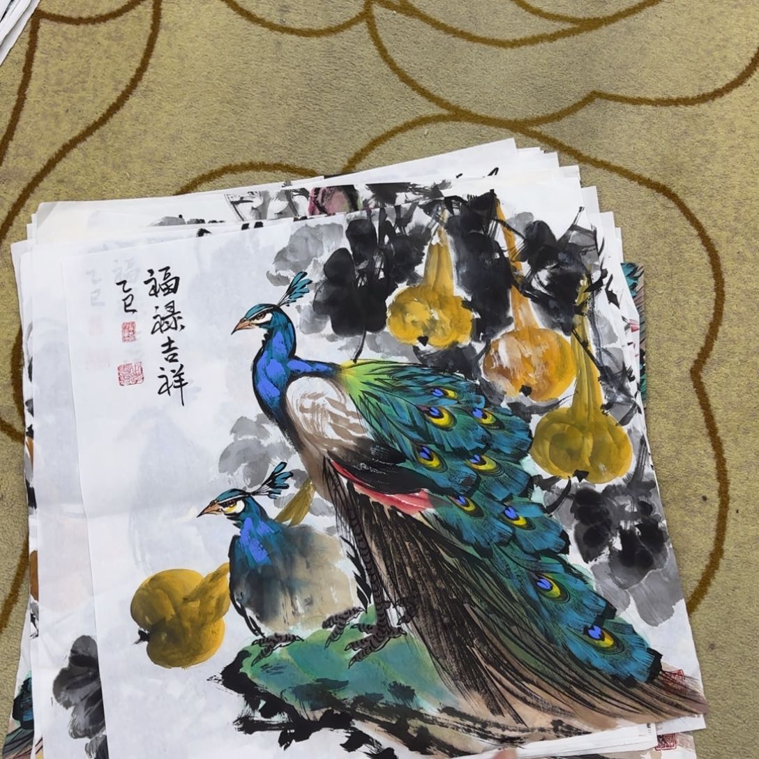 国画王孝华斗方童