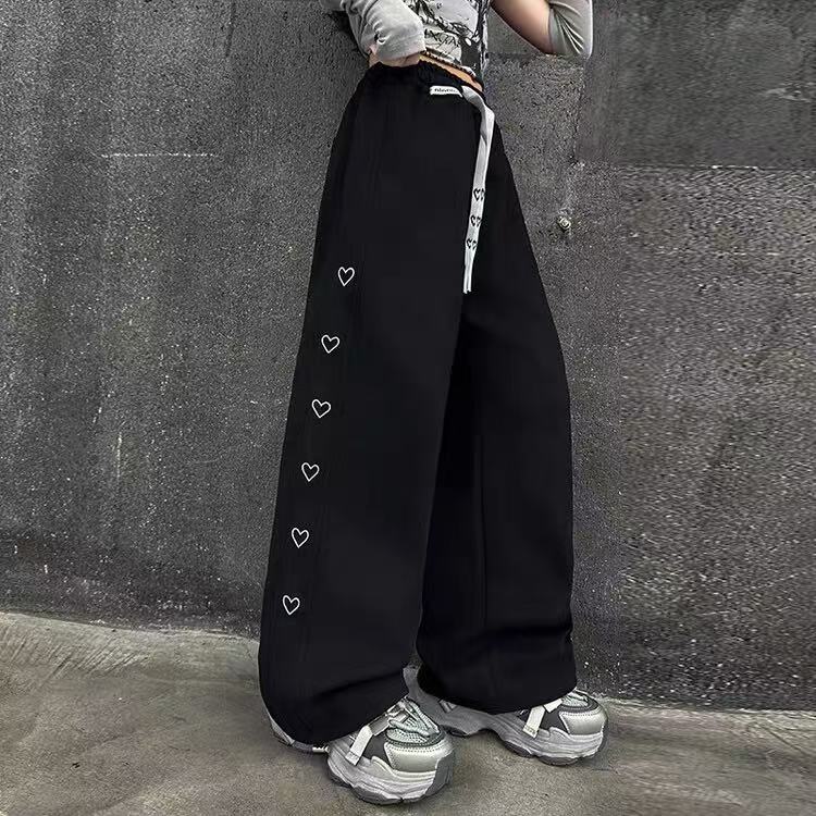 东大门韩版爱心刺绣加绒卫裤 A729 729 Q2
