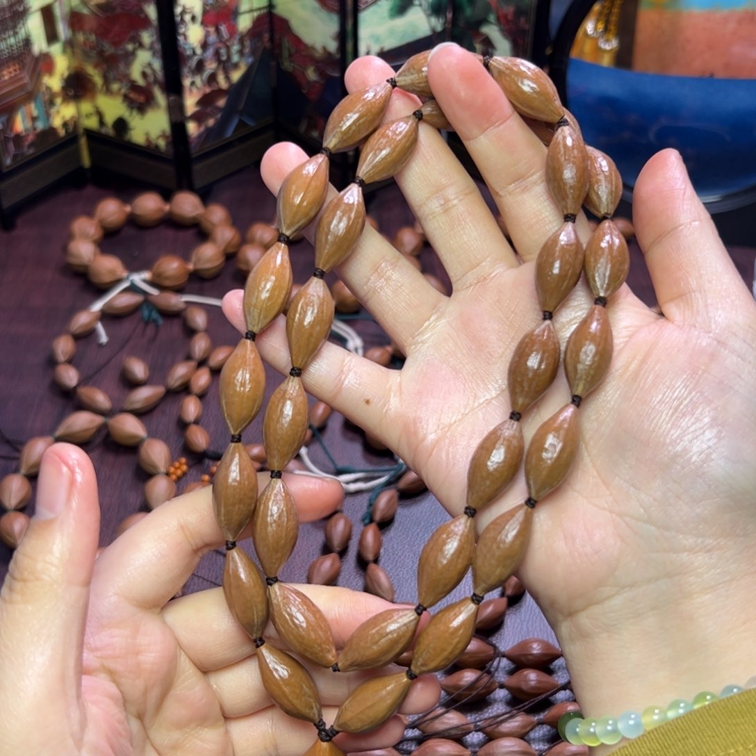 橄榄核手串/手链油 柳叶 1.2 2.5左右 长