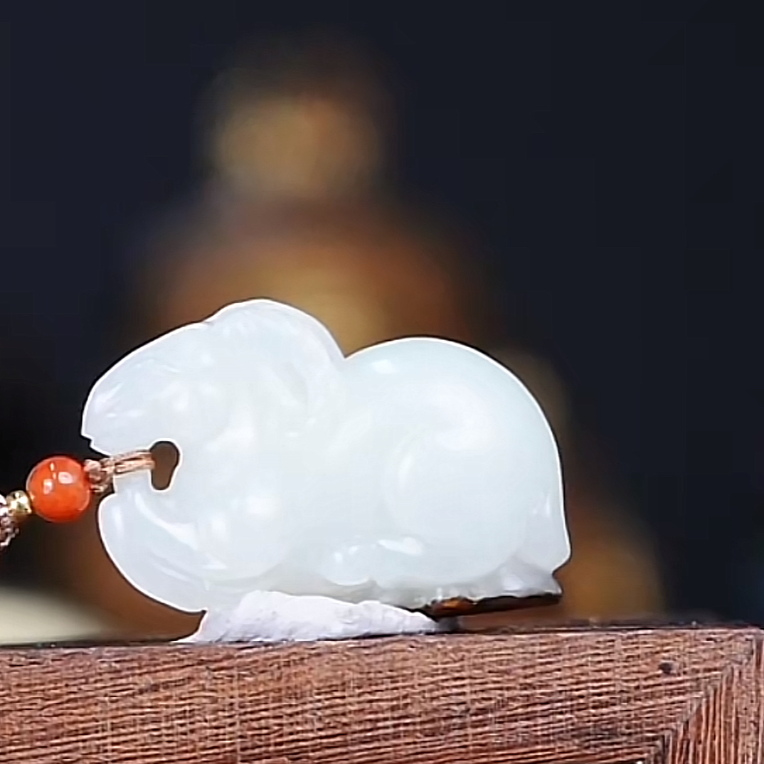 文山居A和田玉马挂件