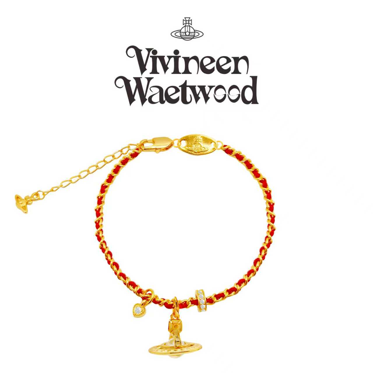  Vivireer Waetwssd 正品 土星吊坠红绳手链