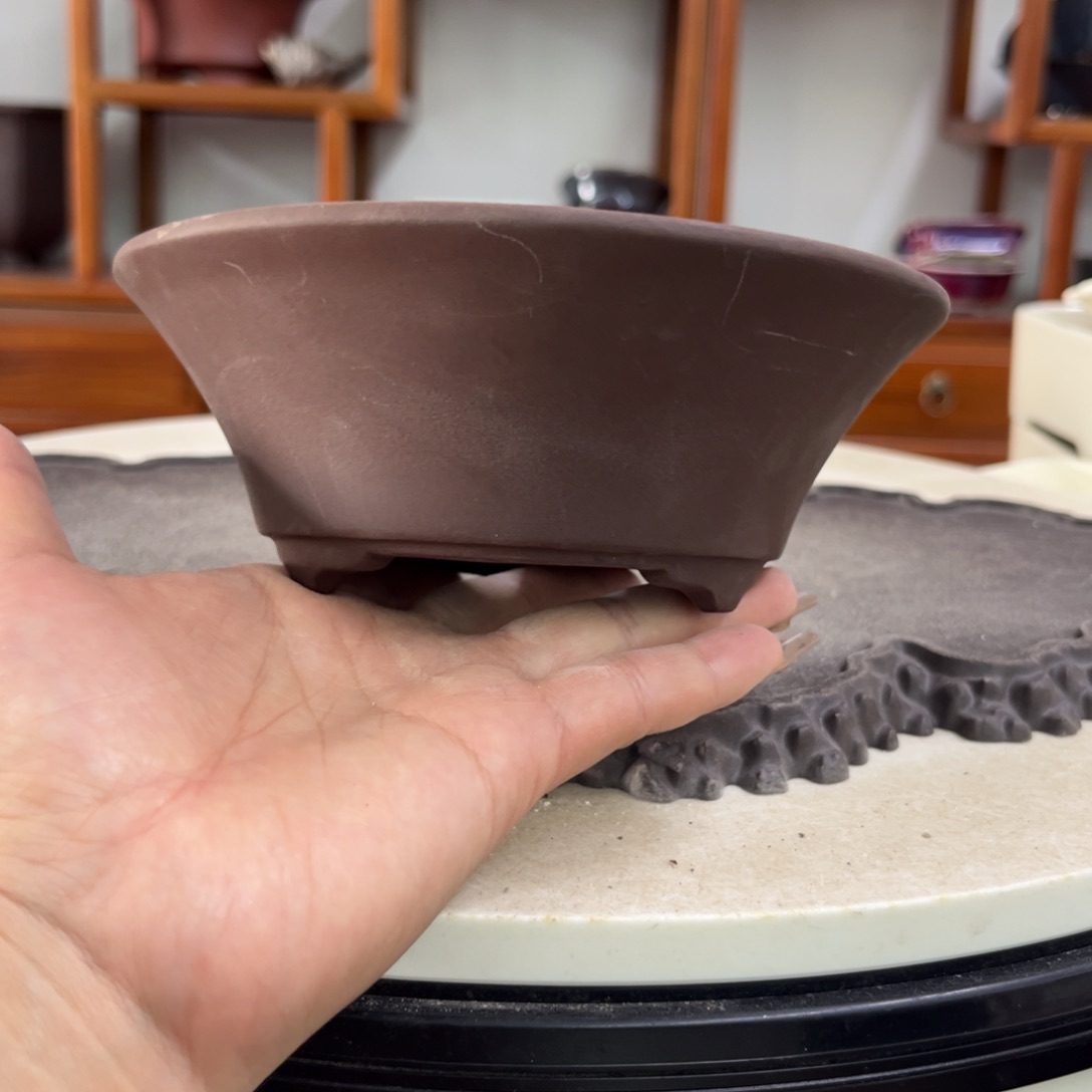 紫砂花盆瑕疵5/14.5。。。